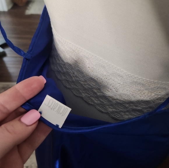 Vintage Royal blue lingerie slip - Picture 5 of 6